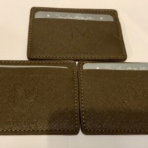 New 3 pc Brown Duck Card Holders